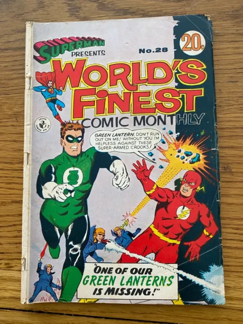World's Finest #28 COLOUR  1960s (Aussie)  Flash, Green Lantern, Elongated Man