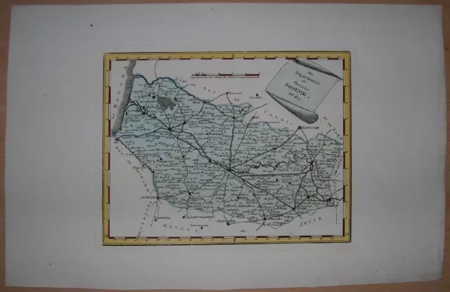 ca.1795 Reilly map DISTRICT MONTFORT, SEINE-ET-OISE