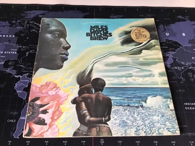 Miles Davis, Bitches Brew, L.p. Cbs Label. Gatefold Sleeve Double Album Uk Press