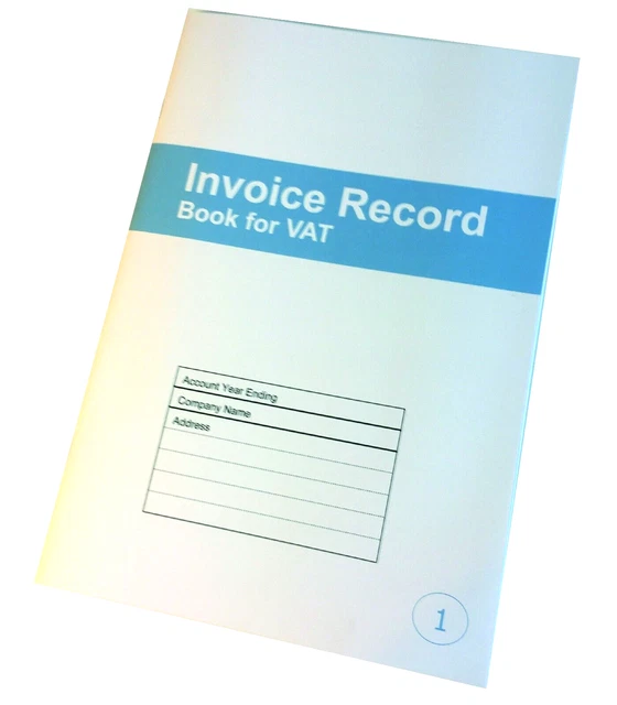 INVOICE RECORD BOOK For VAT, Castlemaker, Size A4, Tax Accounts Ledger