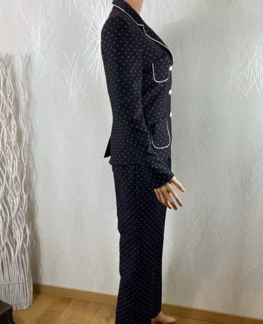 Tailleur pantalon de créateur Femme tissu crêpe Tabala Paris - 38 Noir 2