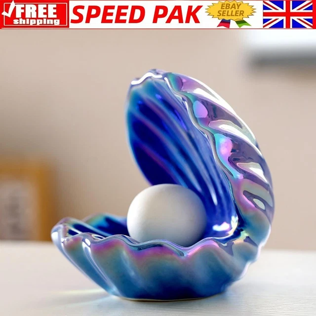 LED SHELL PEARL Night Light Ceramic Cute Seashell Light Desktop Light ...