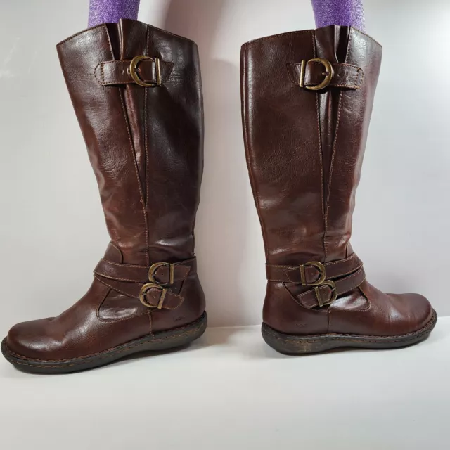 BOC By Born Cybele Riding Boots Women's Size 8 Brown **READ**