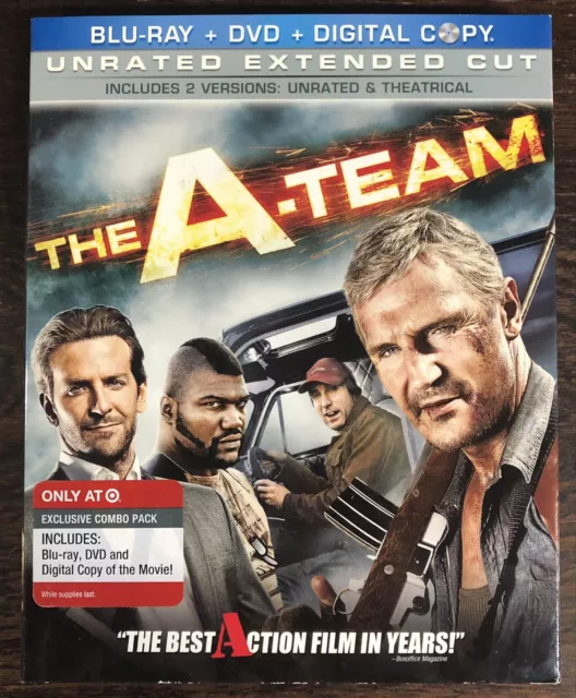 The A-Team (Blu-Ray, 2010, 3-disc set) Liam Neeson, Bradley Cooper, Slipcover