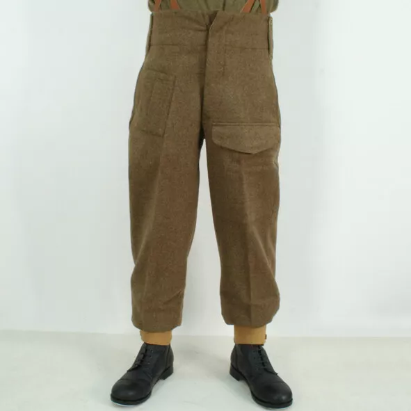 Replica 1937 British Army WW2  BD Battle Dress Wool Trousers by Kay Canvas  B...