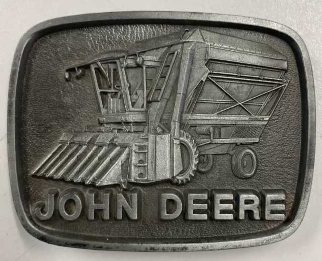 Vintage 1980 John Deere Cotton Picker - Advertisement Belt Buckle Nos
