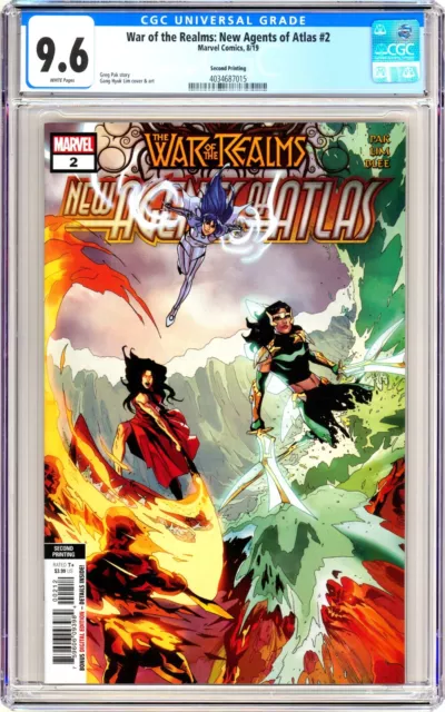 War of the Realms NEW AGENTS OF ATLAS #2 CGC 9.6 2nd Print KEY 1st SWORD MASTER!