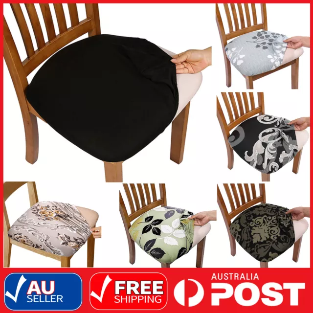 Stretch Dining Chair Seat Covers Removable Seat Cushion Slipcovers Protector AU