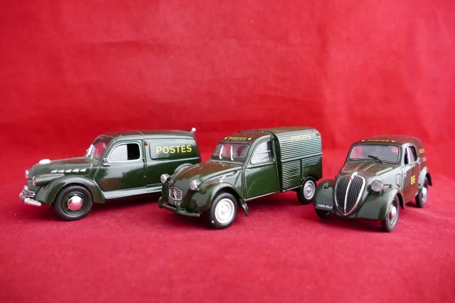 1/43 VÉHICULES POSTAUX PTT La Poste 2CV Simca Fourgonnette Simca - Avec 1/43 VÉHICULES POSTAUX PTT La Poste 2CV Simca Fourgonnette Simca - Avec