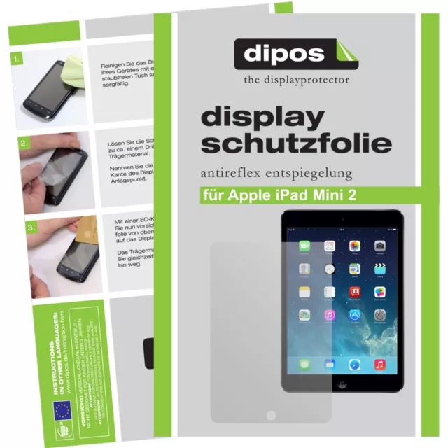 2x Schutzfolie für Apple iPad Mini 2 mit Retina Display matt Folie Antireflex