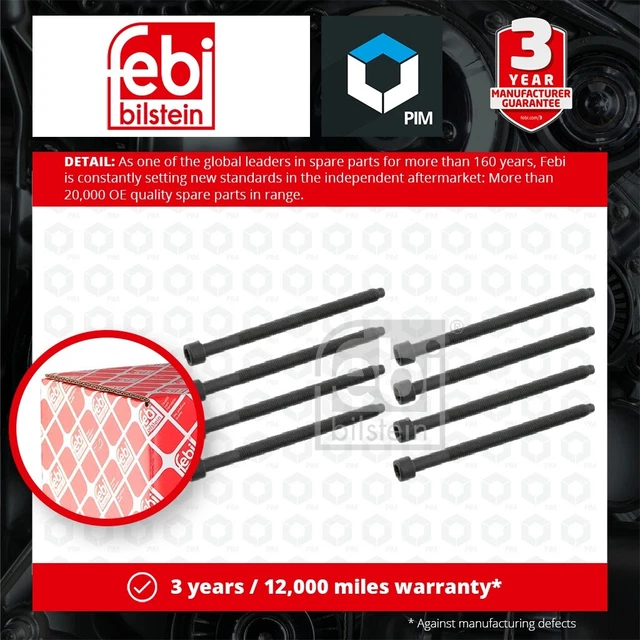 Bulloni Testa Cilindro adatti SEDILE CORDOBA 6L 1.4D 02-09 Set 038103384 Febi