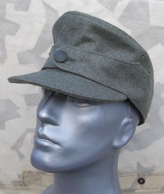 Robert Lubstein Feldmütze M44 Wehrmacht Baschlikmütze feldgrau 1 Knopf Größe 58