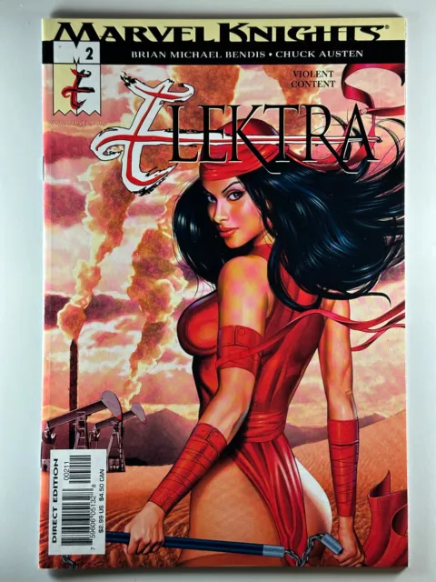Elektra 2 Marvel Knights Marvel Comics Greg Horn cover HIGH GRADE
