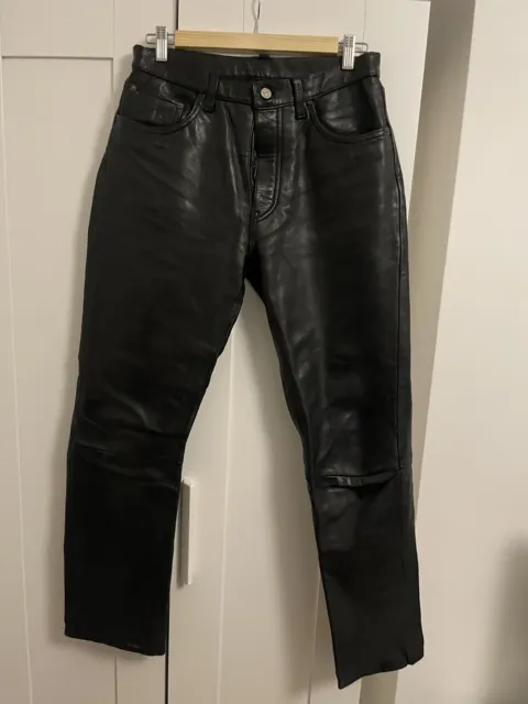VINTAGE 60S LEVIS Big E Suede Leather Pants Cowhide Black Tab Mens