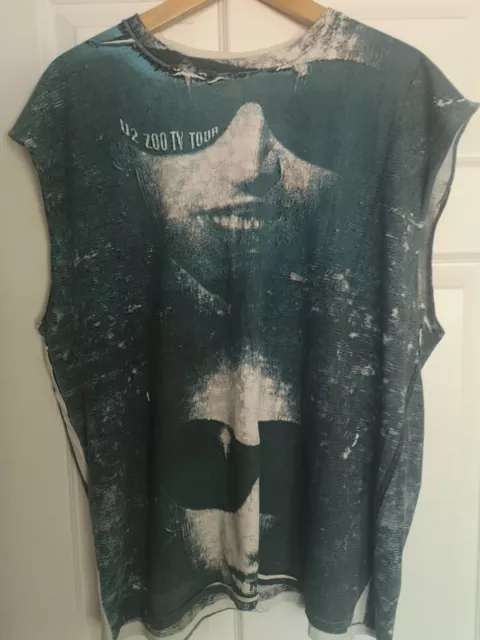 Rare Official U2 1992 Zoo TV Tour The Fly T-Shirt XL Vintage Memorabilia