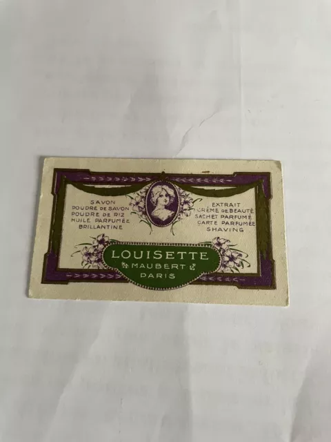 Carte parfumée ancienne   