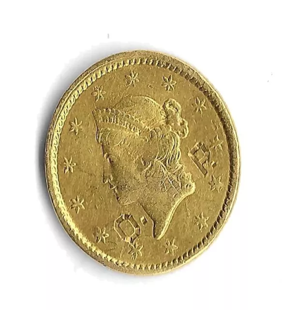 1854 1 dollar liberty head  jewelery