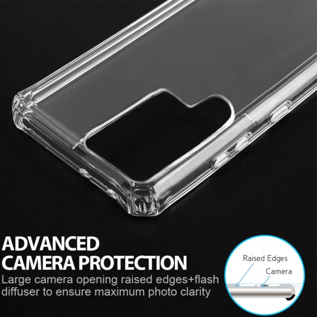 For Samsung Galaxy S23 /Plus /Ultra Clear Hybrid Shock-Absorbing TPU Case Cover