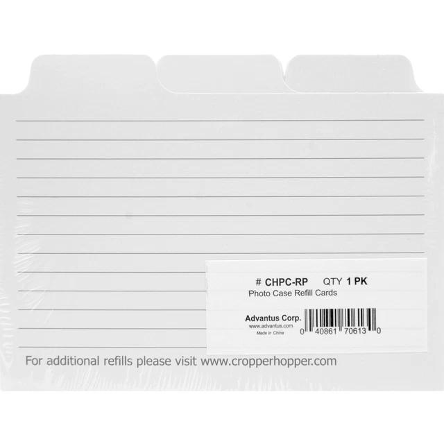 Tarjetas de recarga con estuche fotográfico Cropper Hopper 12/paquete-4""X6"" -CHPC-RP