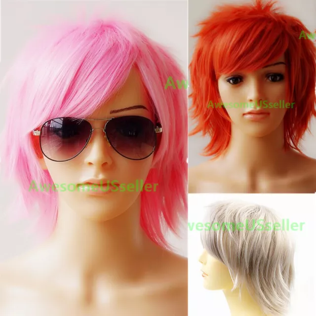 Women Men Wig Cosplay Bob Costume Party Wavy Hair Anime Wigs Long Hairpieces NEW