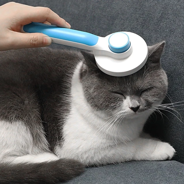 Brush Slicker Cleaning Self Removes Grooming Cat Hair Gently Massage Brush