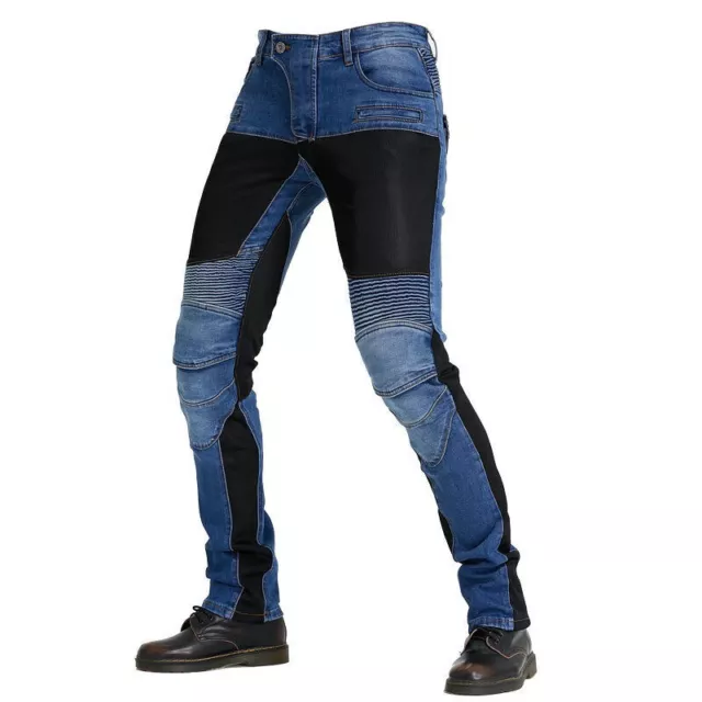 Pantaloni moto Uomo Jeans BLACK Rinforzi Protezioni Denim Elasticzzato jeans
