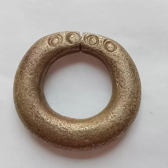 Genuine Antique Ancient Roman Celtic Bronze Ring Circa 100 Ad - 300