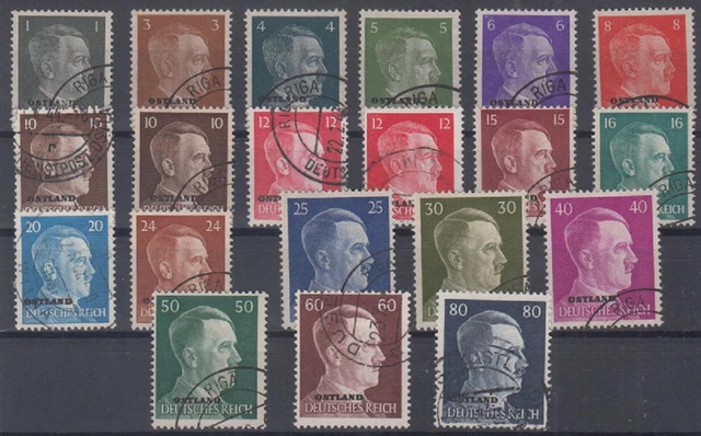 Deutsche Besetzung 2. Weltkrieg - Ostland Nr. 1 - 20 gestempelt (6)