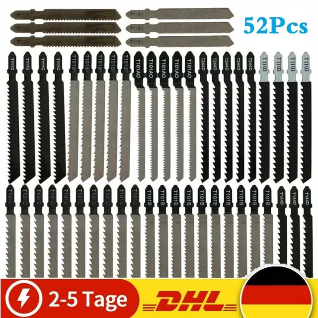 52x Stichsägeblätter T-Schaft Stichsägeblatt Set Holz Metall Für Bosch Makita DE