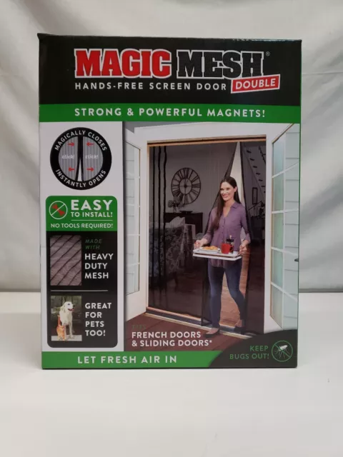 Magic Mesh Magne Double Hands Free Magnetic Screen Fits French & Sliding Doors