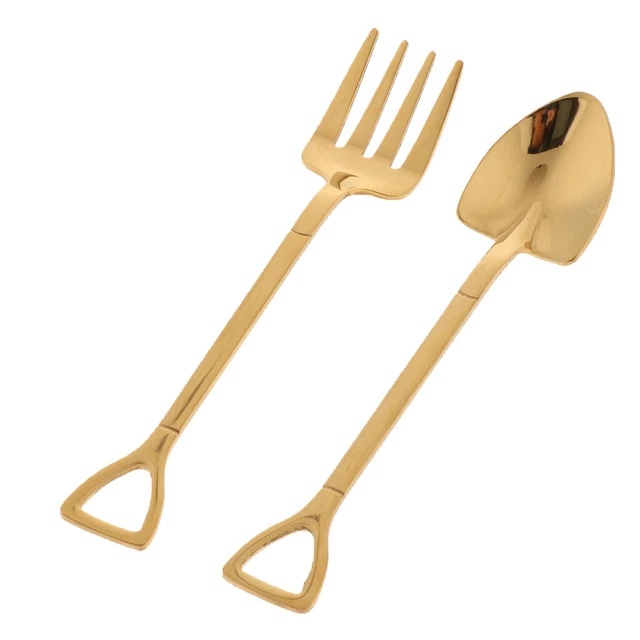 Outdoor-Besteck Edelstahl Gabel Löffel Set, Reisebesteck Besteckset mit