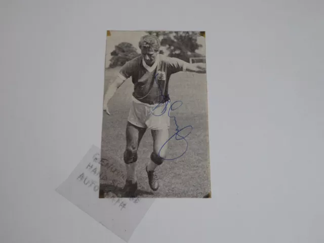 Jimmy Harris Ex Everton Birmingham City  Hand Signed Photograph From 1960 'S