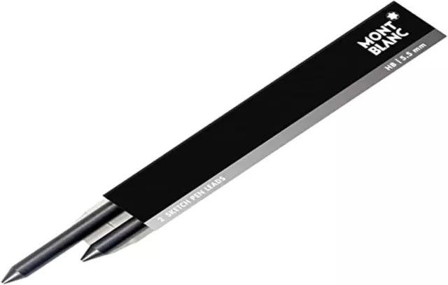 Mont Blanc 111755 2 Leonardo Sketch Pen Refill HB 5.5 mm Deep-Black