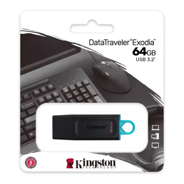 Kingston DataTraveler 64GB USB 3.2 Flash Drive Memory Stick Exodia 64 G USB 3.0