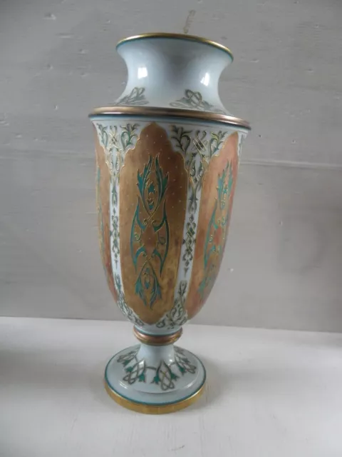 ancien grand vase en porcelaine super décor de qualité à l'Or 32.5 cm TBE