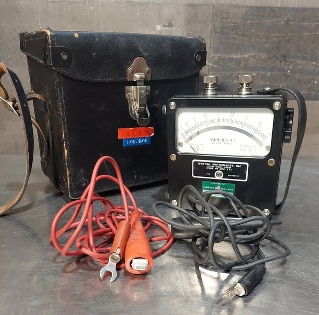 Vtg Weston Electrical Instrument AC Voltmeter Zero Corrector Model & Case Our #2 Vtg Weston Electrical Instrument AC Voltmeter Zero Corrector Model & Case Our #2