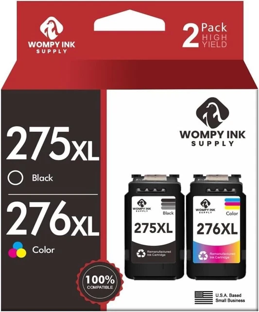 2 Pack Compatible Canon PG 275 XL CL 276 XL | Canon 275 and 276 Ink Cartridges