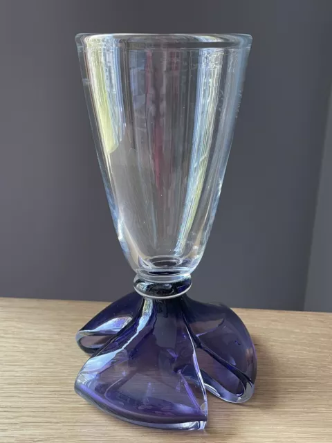 GRAHAM MUIR Studio Glass Vase Art Glass Collectable Piece Etch Signed G Muir