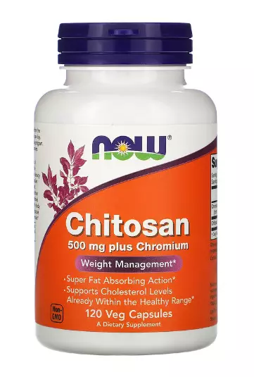 NOW Foods Chitosan Plus cromo, 500 mg, 120 cápsulas vegetales