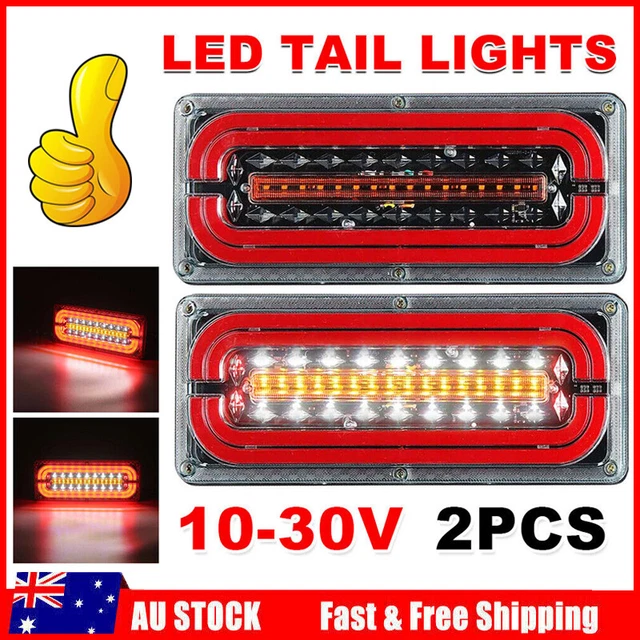 PAIR SEQUENTIAL INDICATOR LED Tail Lights Trailer Ute Caravan Truck Stop 1030V 45.63 PicClick AU
