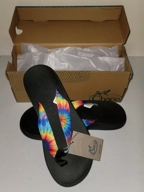 NEW Chaco Chillos Men's Flip Flop Tie Dye Size 11 Pride Month Grateful Dead NWT