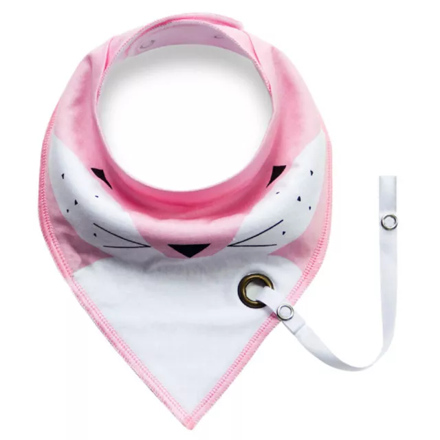 Baby Infant Toddler Soft Triangle Bandana Bib Saliva Towel with Pacifier Clip 54