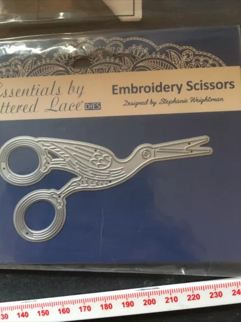 NEW Tattered Lace Essentials 'EMBROIDERY SCISSORS' Die - ETL403 -SIZE APP 10x5cm