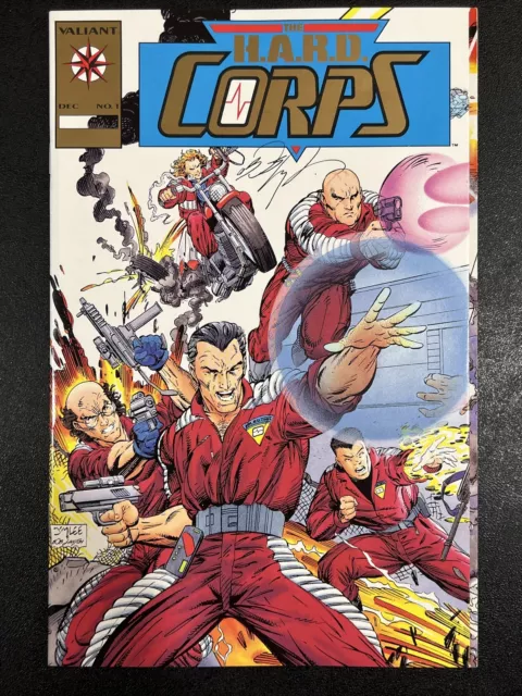 Hard Corps # 1 Gold Edition Valiant Comics Retailer Variant Bob Layton Sig ?