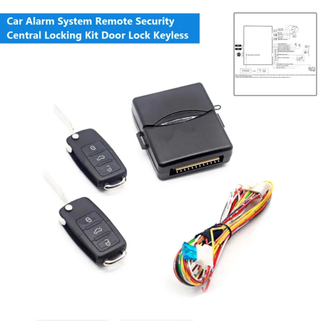 12V Car Alarm System Security Auto Central Locking Kit Door Lock Keyless US