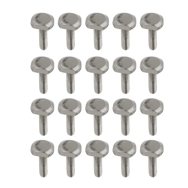 Set bulloni a T filettati a vite in acciaio inox testa quadrata
