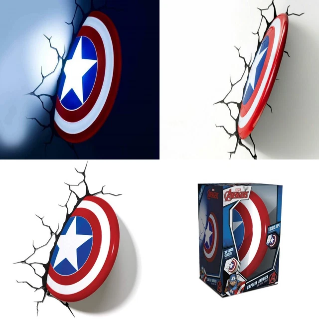 3D LIGHT FX 49465 Marvel Avengers Captain America 3D Wall Deco Light £