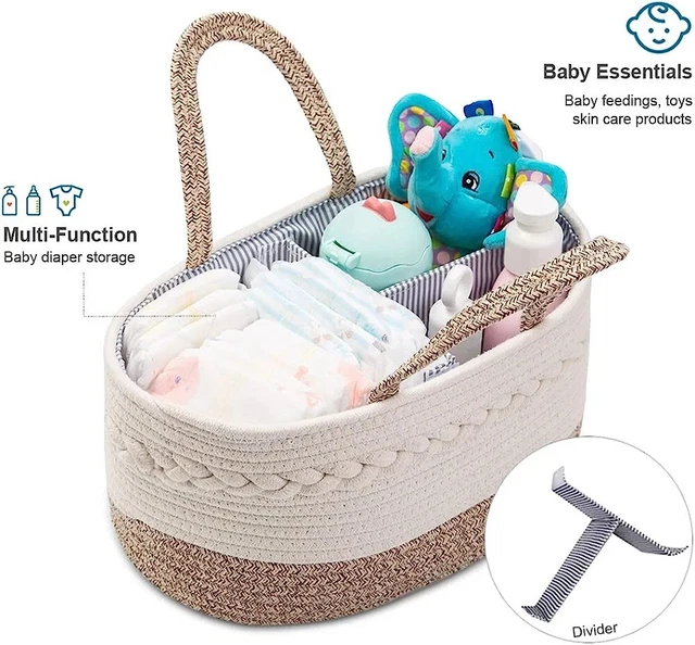 Nappy Caddy Baby Diaper Organizer Portable Nursery Storage Basket Small