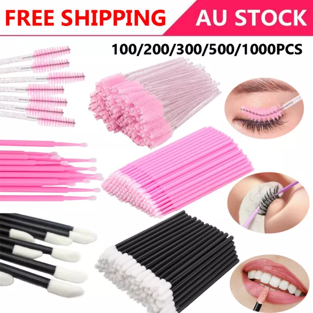 Disposable Mascara Wands Eyelash Lip Brushes Applicator Lash Extension Lipstick