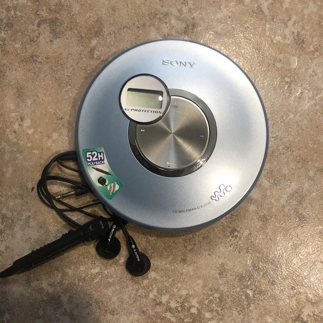 WORKING VINTAGE SONY WALKMAN portable DISC MAN CD PLAYER DEJ250 G